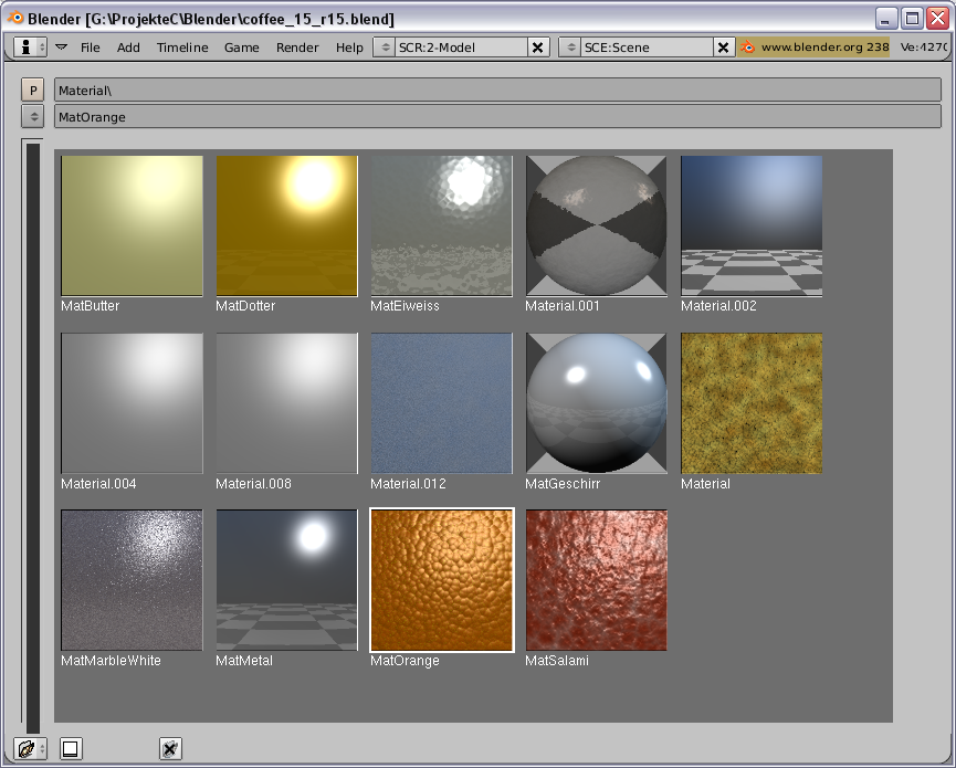 icons for the material popup